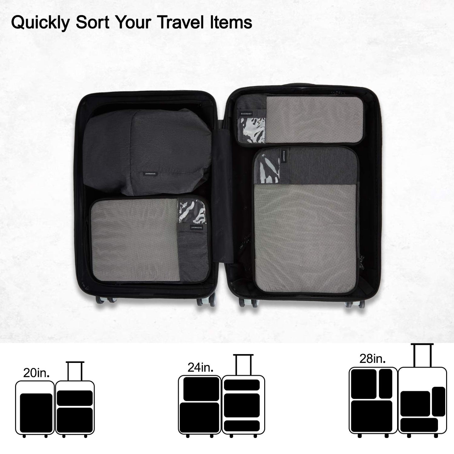 BAGSMART Compression Packing Cubes