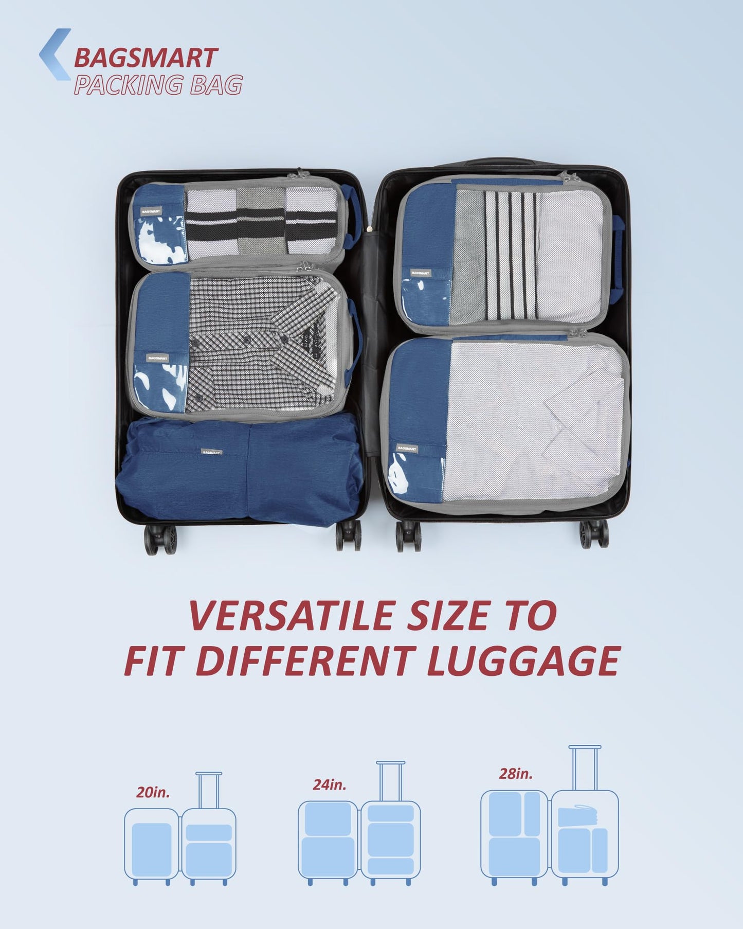 BAGSMART Compression Packing Cubes