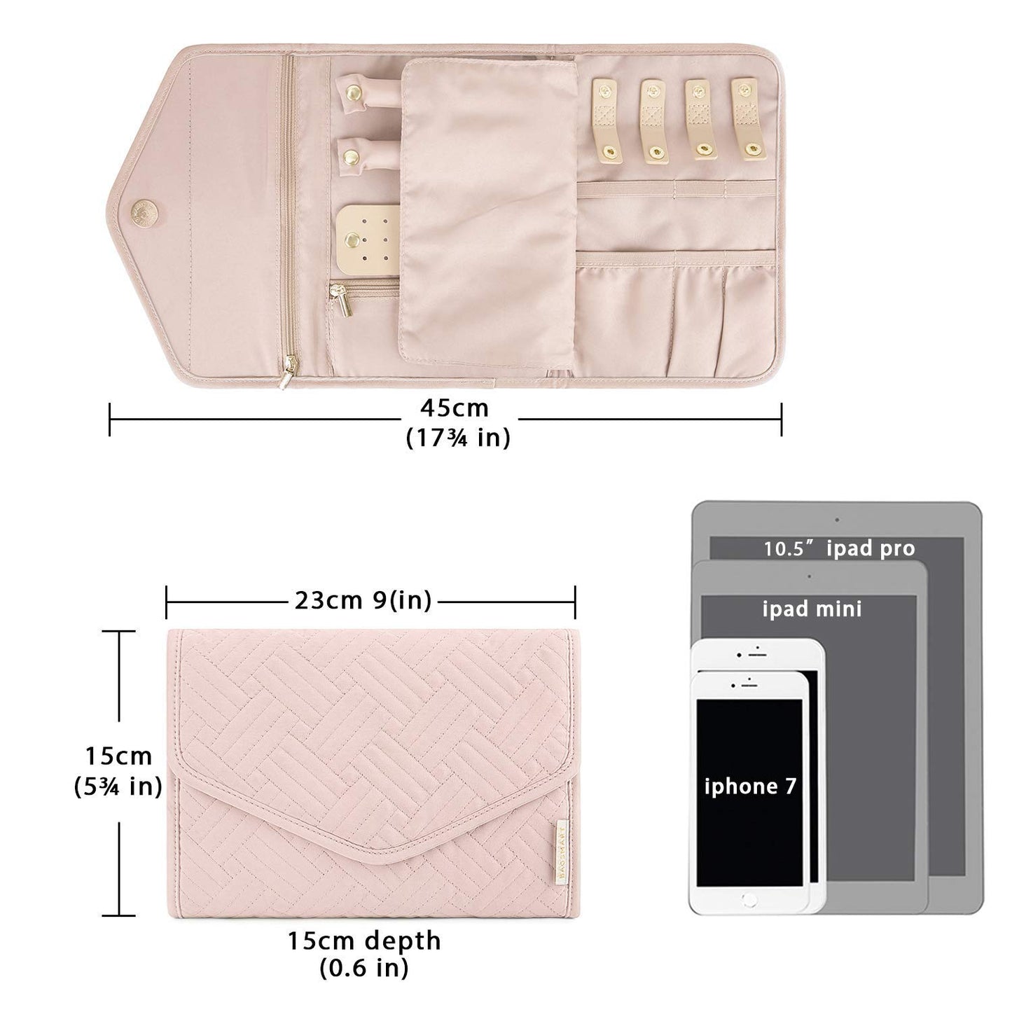 BAGSMART Foldable Travel Jewelry Organizer