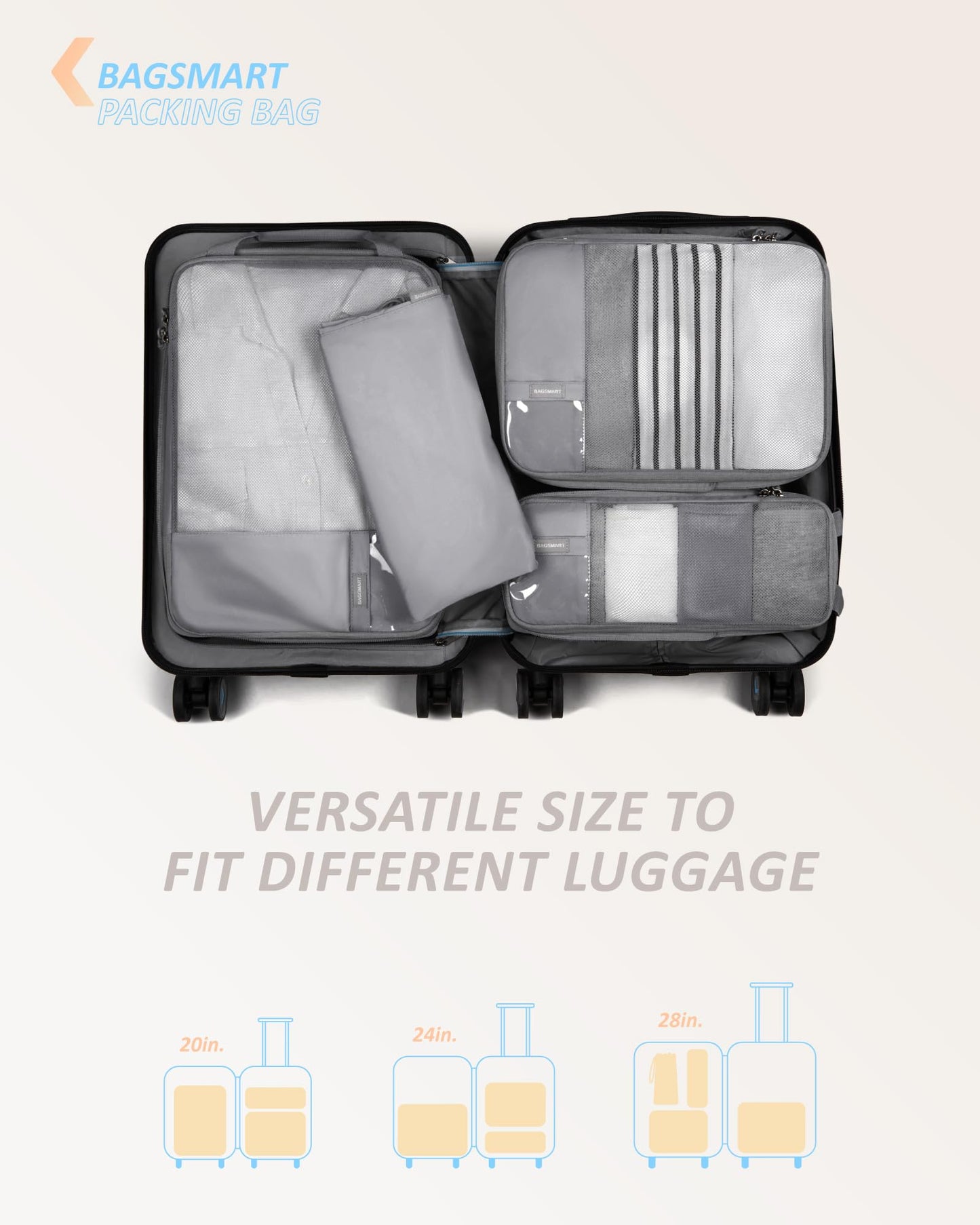 BAGSMART Compression Packing Cubes