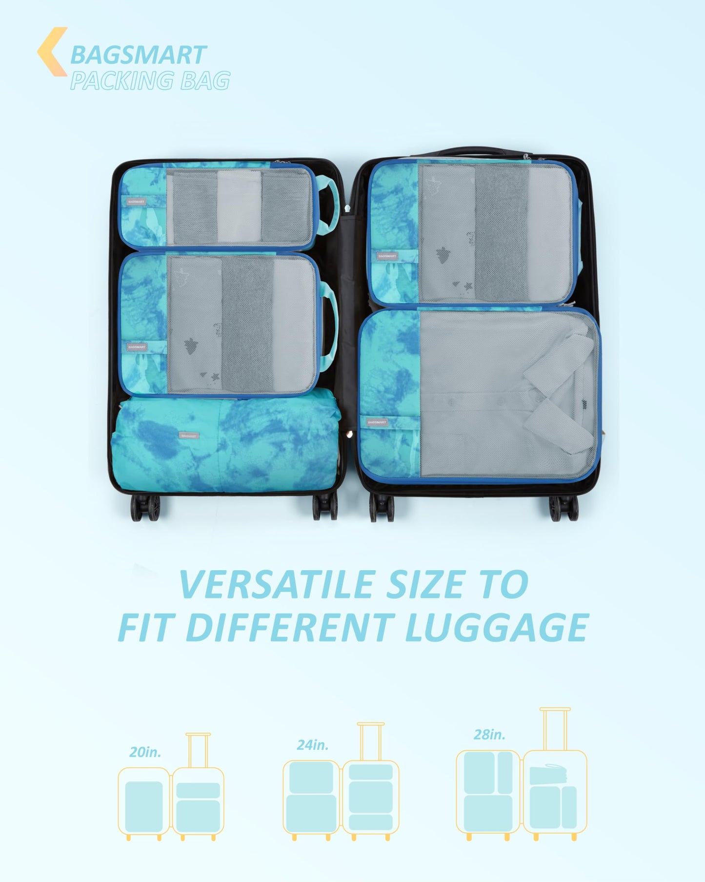 BAGSMART Compression Packing Cubes