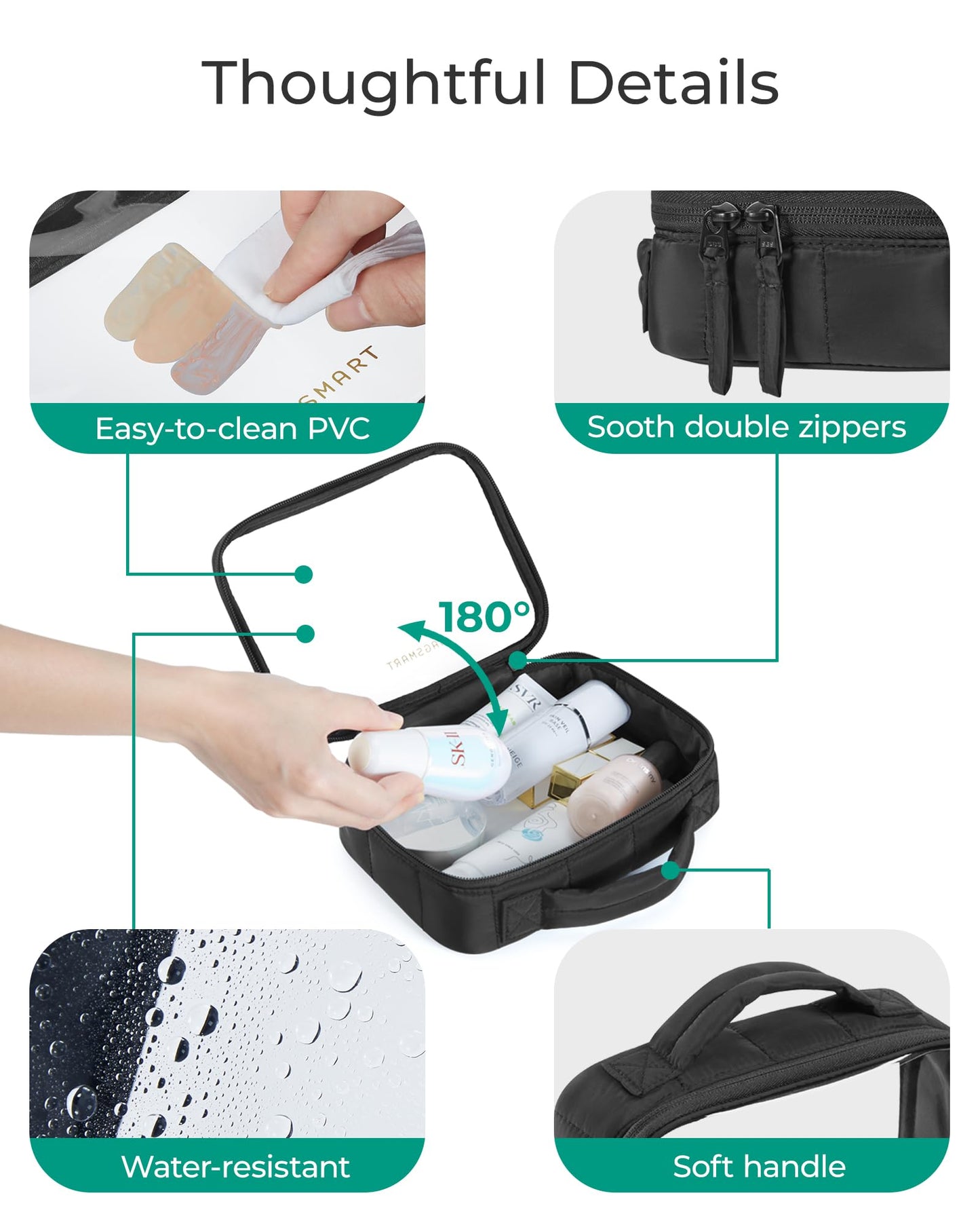 BAGSMART Clear TSA-Approved Toiletry Bag