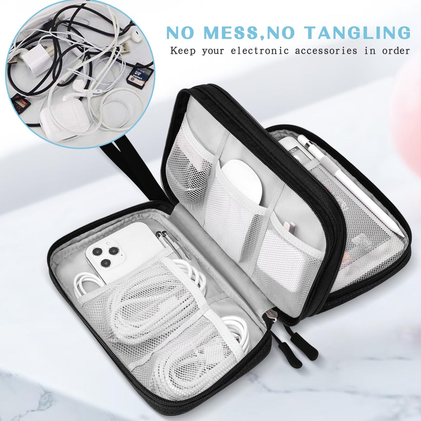 FYY Travel Cable Organizer Pouch