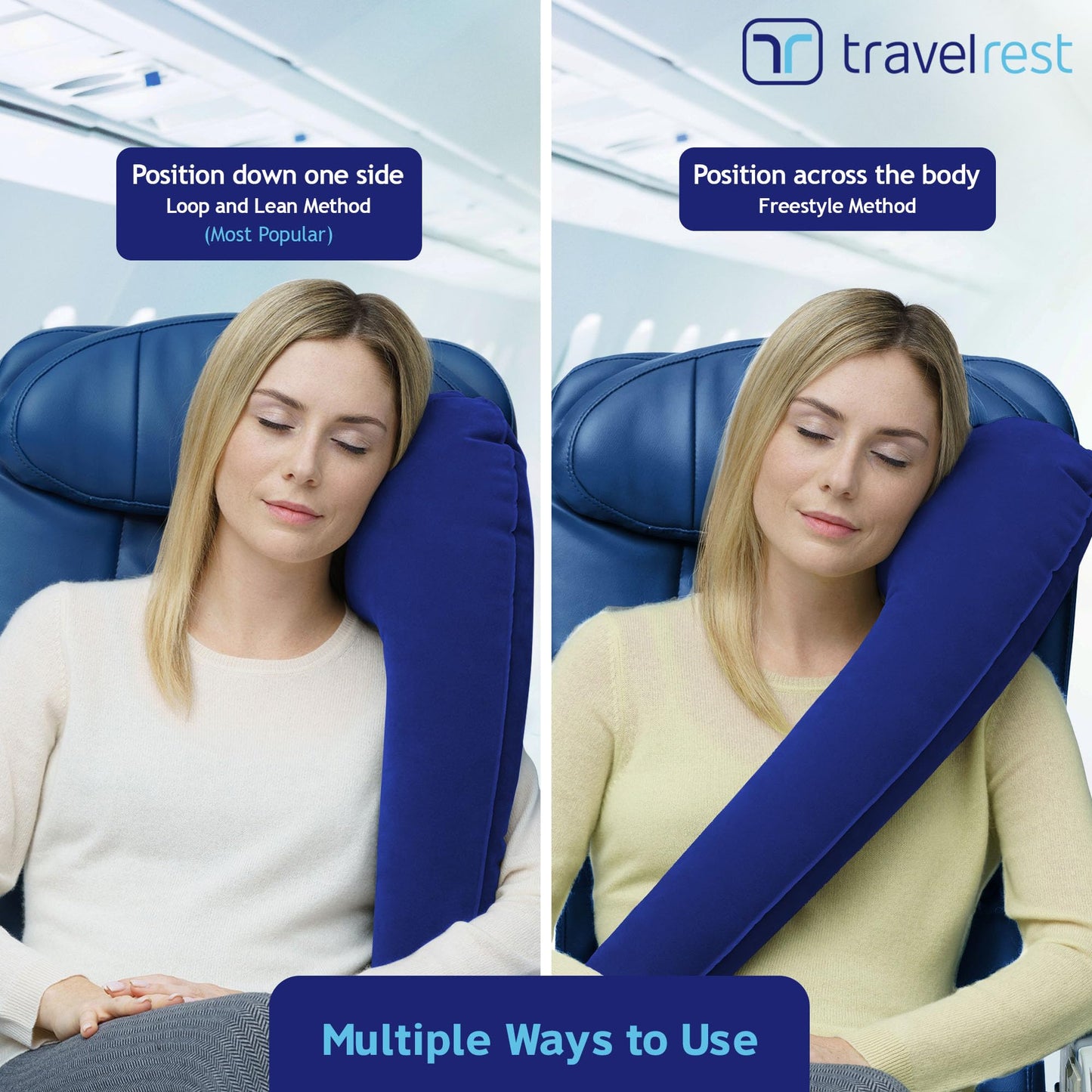 TRAVELREST All-in-One Travel Pillow for Neck & Body