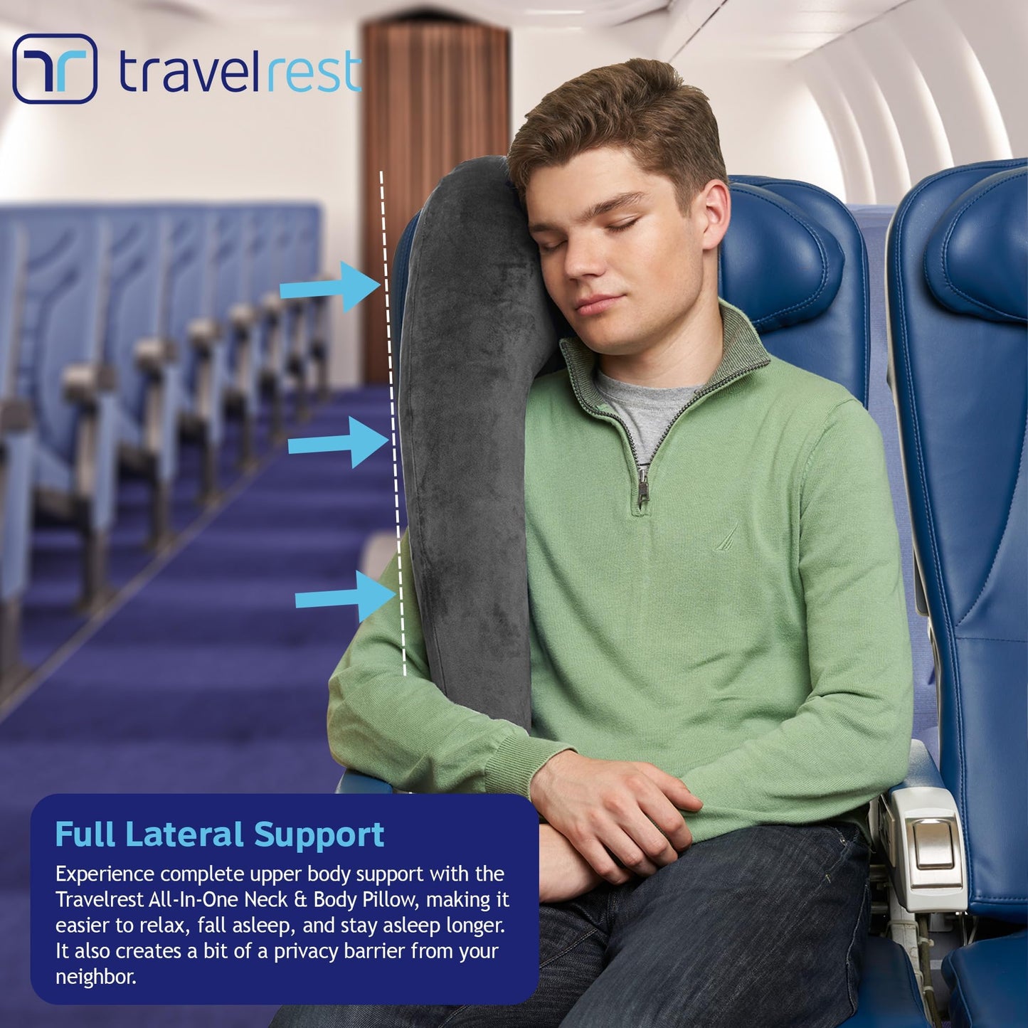 TRAVELREST All-in-One Travel Pillow for Neck & Body