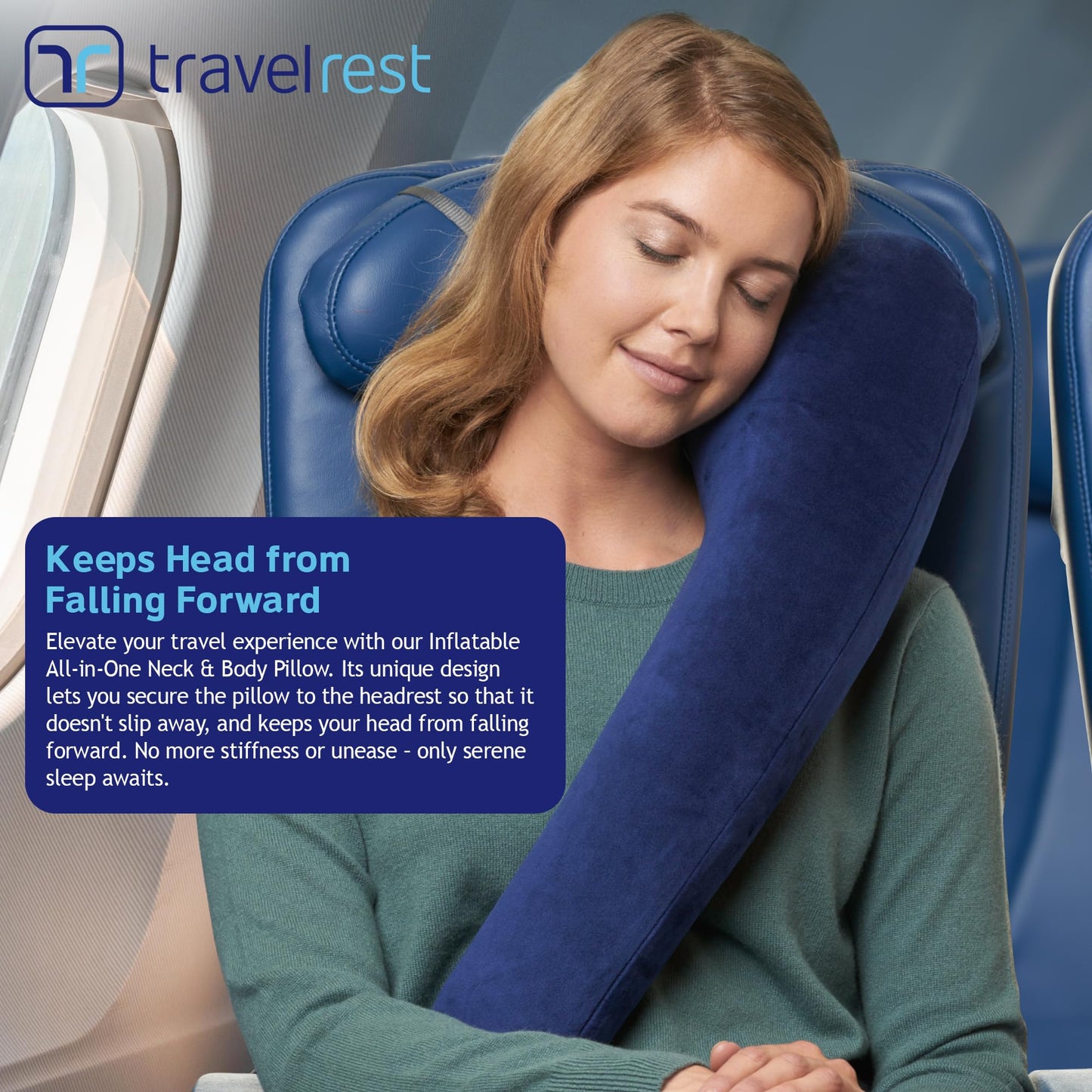 TRAVELREST All-in-One Travel Pillow for Neck & Body