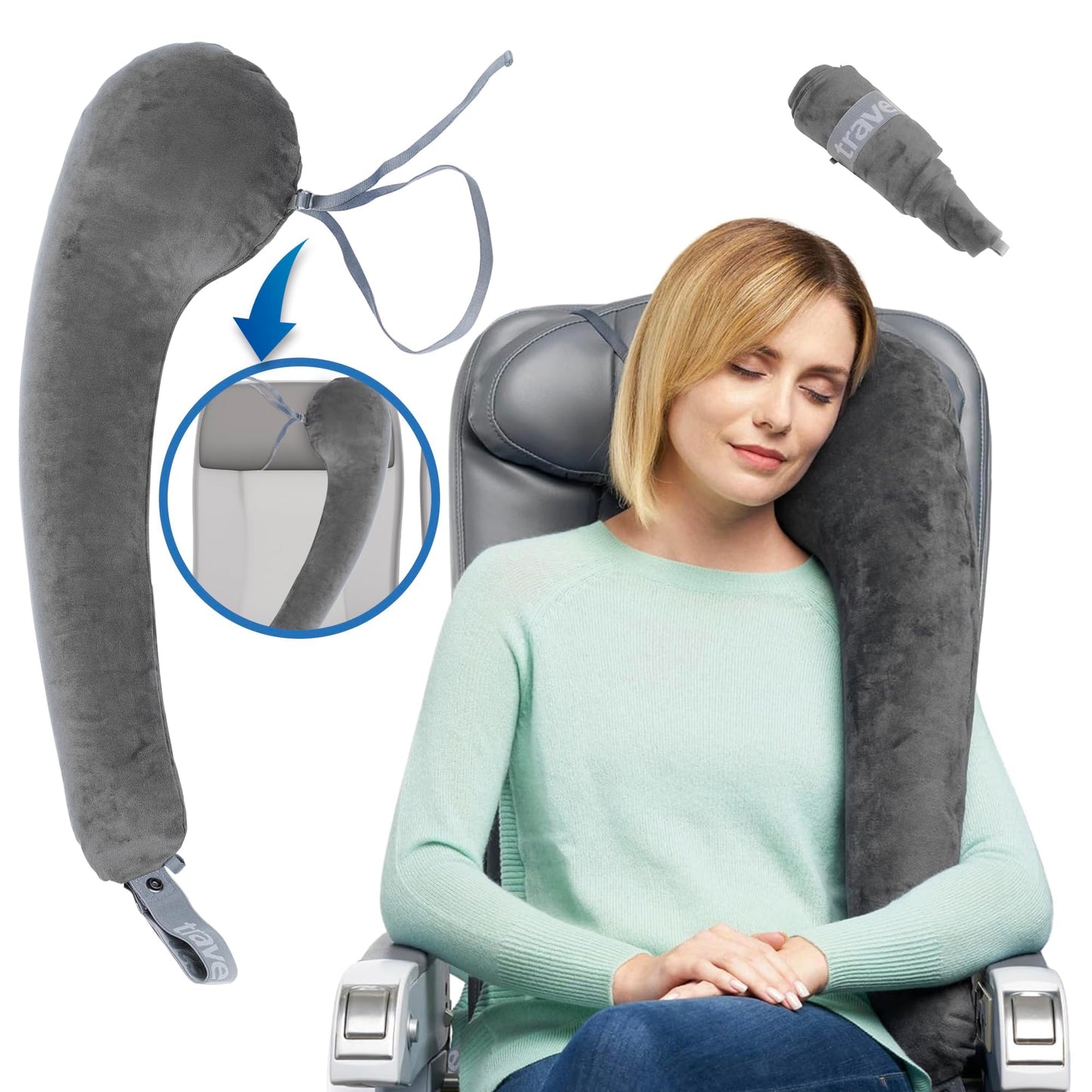 TRAVELREST All-in-One Travel Pillow for Neck & Body