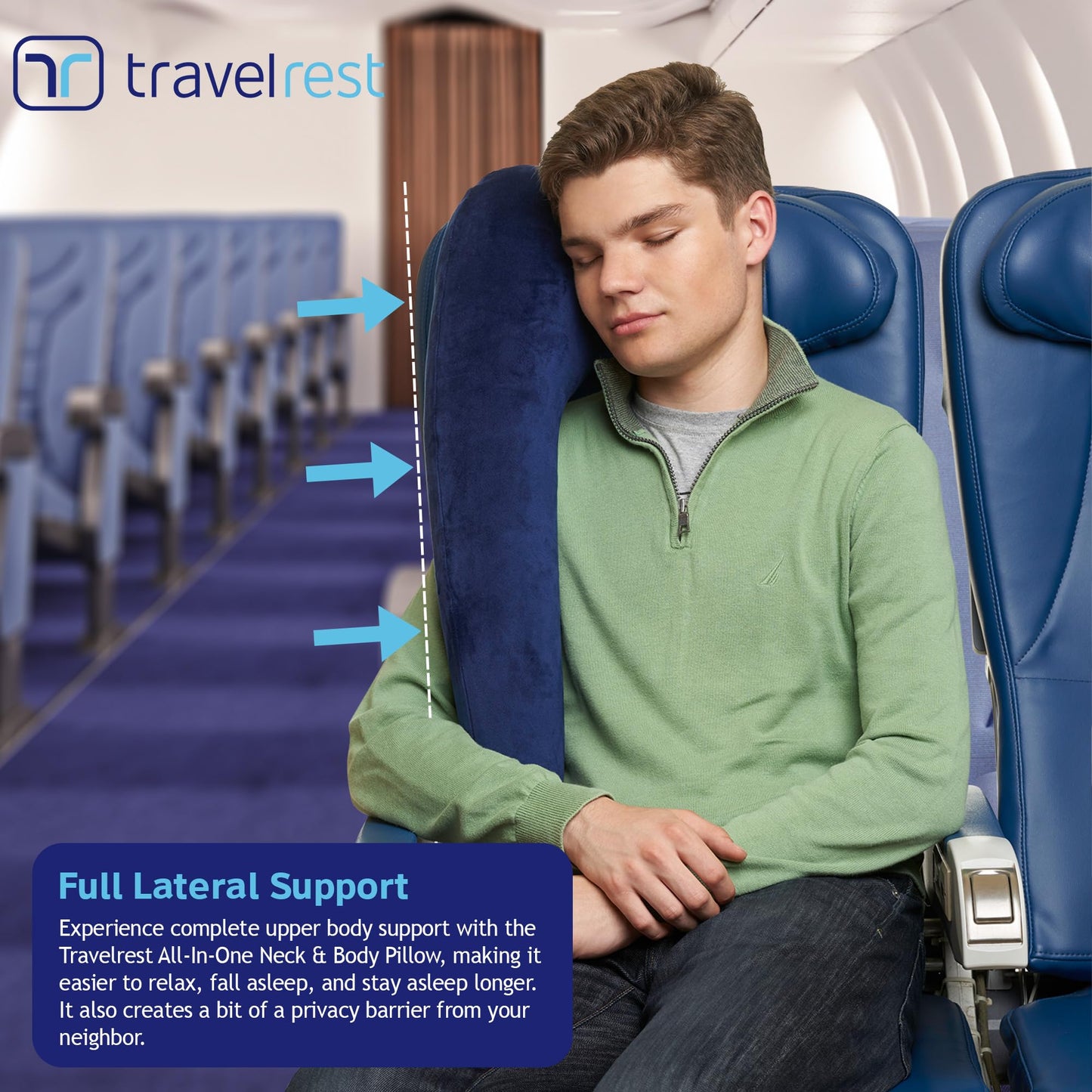 TRAVELREST All-in-One Travel Pillow for Neck & Body