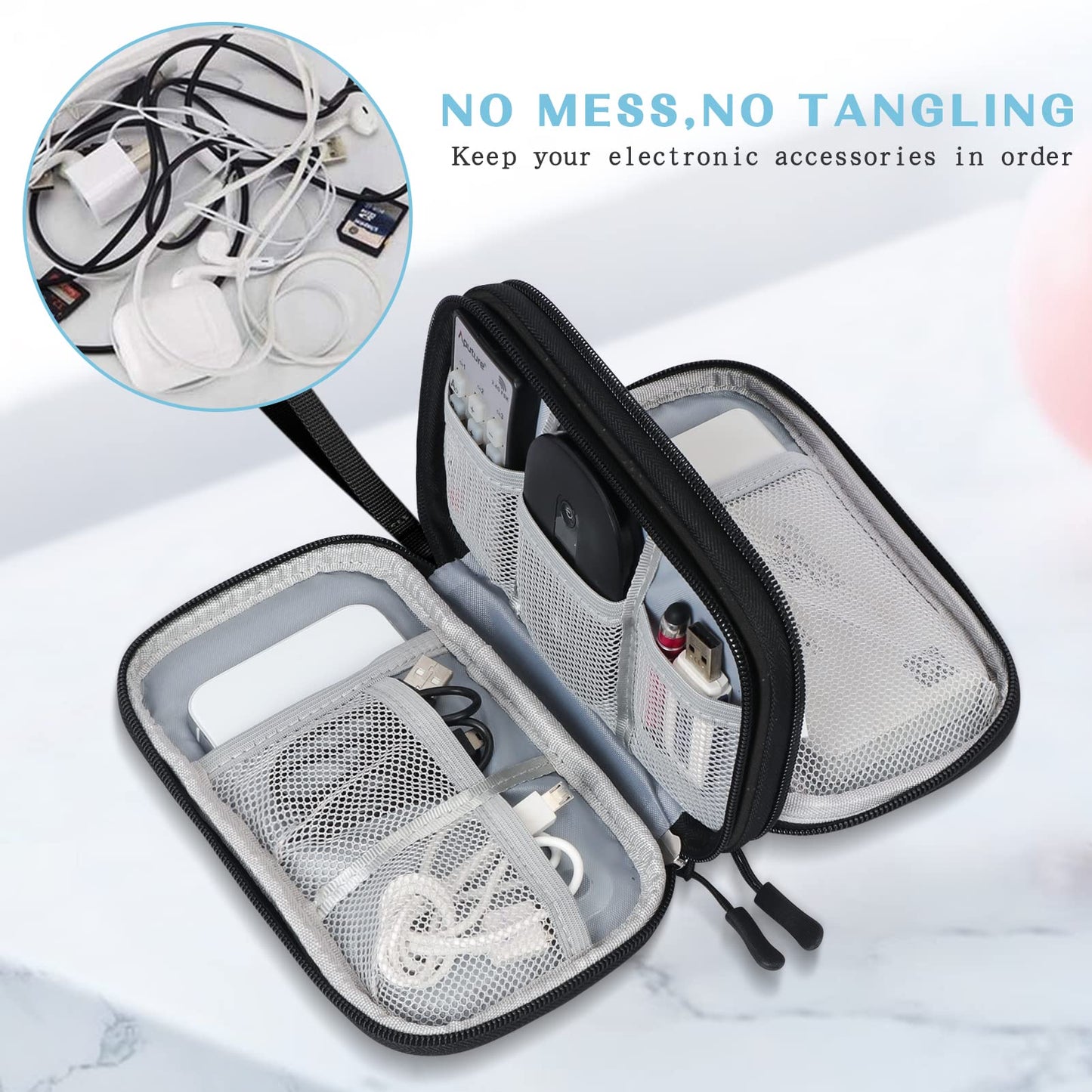 FYY Travel Cable Organizer Pouch