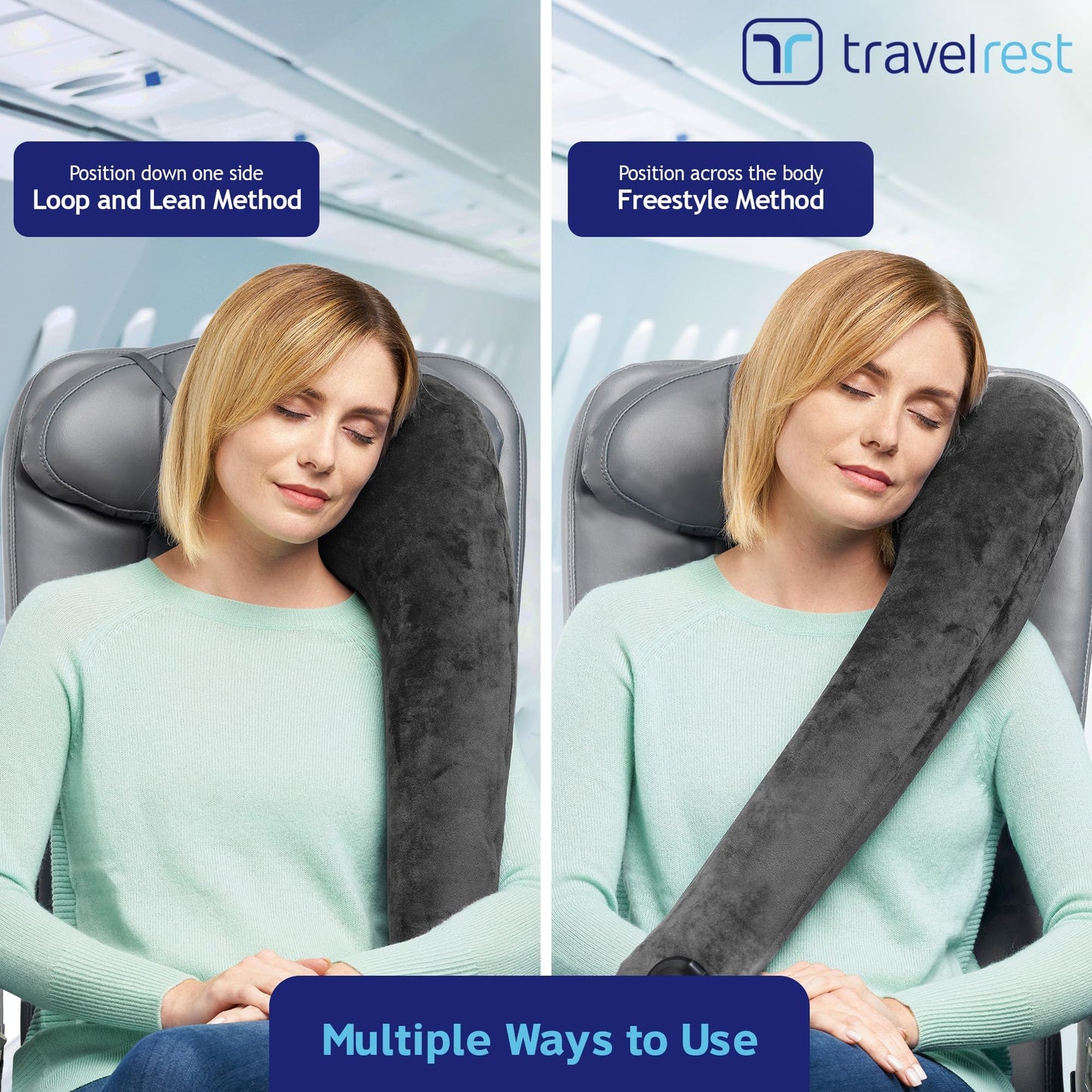 TRAVELREST All-in-One Travel Pillow for Neck & Body